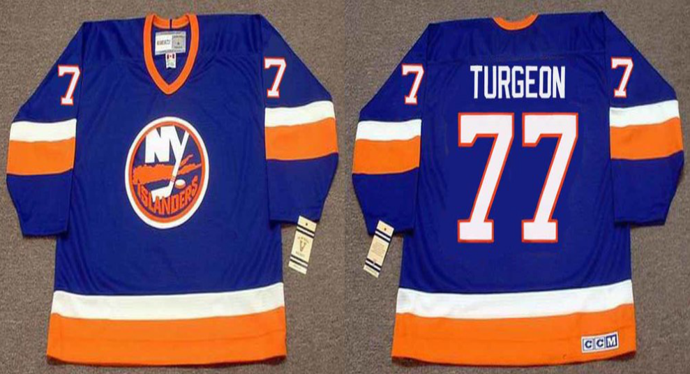 2019 Men New York Islanders #77 Turgeon blue CCM NHL jersey